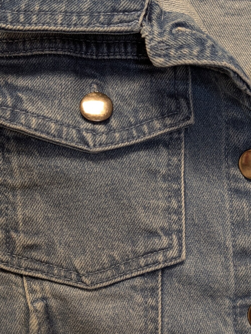 Nicole Miller NY Cropped Denim Jacket Medium Wash Stretch Trucker M - Picture 6 of 12